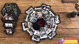 VEESUN Explosion Box with 6 Faces, Surprise Gift Box, Birthday Gift for Girlfriend Boyfriend Mom Dad