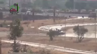 FSA Try To Destroy Syrian Army Tank T-72