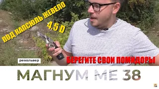 РЕВОЛЬВЕР ПОД КАПСЮЛЬ ЖЕВЕЛО С ПУЛЕЙ 4.5 D. КРУЧЕ РЕВОЛЬВЕРА ФЛОБЕРА, ПРОБУЕМ МОЩНОСТЬ MAGNUM ME38