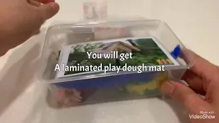 Unboxing mini bird play dough kit