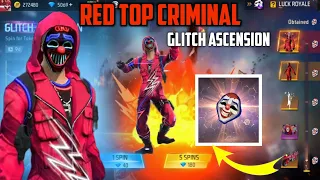 RED TOP CRIMINAL NEON opening in GLITCH ASCENSION TOKEN TOWER EVENT - GARENA FREE FIRE MAX