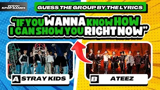 GUESS THE KPOP GROUP BY THE LYRICS 🎼 | WOW KPOP GAMES | KPOP QUIZ 2024