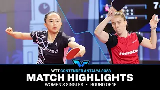 Jeon Jihee vs Andreea Dragoman | WS R16 | WTT Contender Antalya 2023