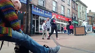 Rock n Roll harmonica busking