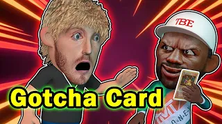 Floyd takes Logan's Pokemon card for hugging him