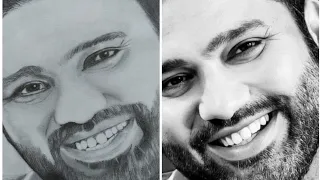 Rohit Sharma Sketch Part3 || Easy Sketching For Beginners @SketchwithAnju #rohitsharma #sketch