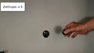 Mechanik Experiment: Impulserhaltung und Stoß zwischen Kugeln