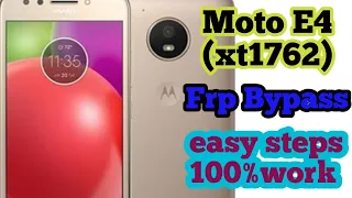 Moto e4 Xt 1762 Frp Bypass Google account | Mattrola xt1762 Frp Unlock