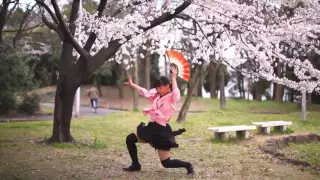 練習用ｽﾛｰ80％『MIRROR』【足太ぺんた】千本桜　踊ってみた【桜の下で】『反転』