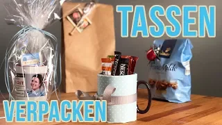 Tasse einpacken I Rundes Geschenk verpacken