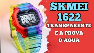 SKMEI 1622, RELÓGIO TRANSPARENTE E A PROVA D'AGUA.