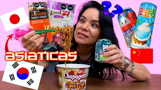 COMIENDO COSAS COREANAS, CHINAS Y JAPONESAS | AnaNANA TOYS