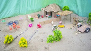 DIY Beautiful Cardboard Village House Model | Mini Cow Shed | Creative Villagers