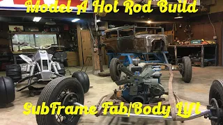 Model A Hot Rod rear sub frame fabrication / Body lift