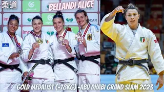 ALICE BELLANDI (ITA)- Gold Medalist (-78kg) -Abu Dhabi Grand Slam 2023-柔道