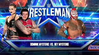 WWE 2k23 DREAM UNIVERSE UHD. Wrestlemania Dominik Mysterio vs Rey Mysterio FULL MATCH GAMEPLAY.