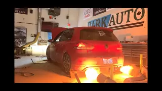 MK6 GTI SHOOTING FLAMES ON DYNO!