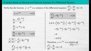 General and Particular Solutions of a Differential Equation