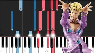 Giorno's Theme - Jojo's Bizarre Adventure - Golden Wind (Easy Piano Tutorial)