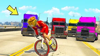 BICIS vs CAMIONES EN DIRECTO!! - GTA V ONLINE