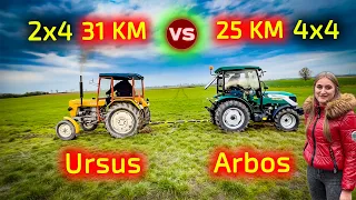 Przeciąganie liny 👉 URSUS C330 vs ARBOS 2025 👉Moc, masa 👉a Siła uciągu, ciągnik  [Korbanek]