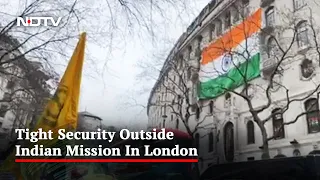 Bigger National Flag Drapes Mission In UK Amid Pro-Khalistan Protest