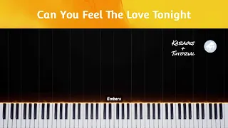 Can You Feel The Love Tonight - The Lion King Disney By Beyonce Piano Karaoke + Tutorial