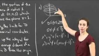 Average distance on a sphere | MIT 18.02SC Multivariable Calculus, Fall 2010