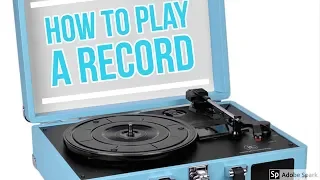 How to play a record!