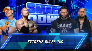 The Rock & John Cena Vs Roman Reigns & Solo Sikoa SmackDown [WWE 2K24]