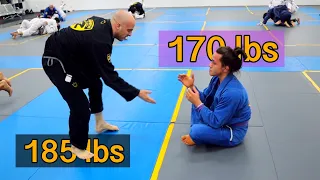 170 lb BJJ Purple Belt vs 185 lb White Belt