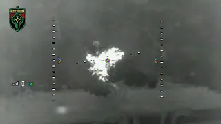 R18 combat drone night hunting some Russian invaders