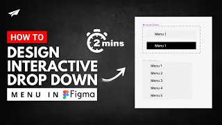 Design Interactive Dropdown Menu in FIGMA in 2 minutes | Figma Tutorial | Tekglide