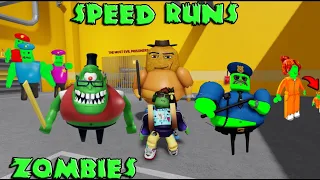 ZOMBIE Speed RUNS in DAGEDAGO Barry V2, Mr Stinky, Buff Police, Grown Obby