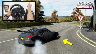 Drifting DK Nissan 350z - Forza horizon 4 (Steering Wheel + Shifter) GAMEPLAY