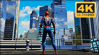 PS4 Spider-Man 4K 60 FPS Gameplay - Free Roam (PS4 Pro)