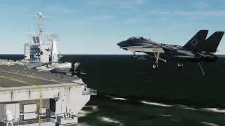 DCS World |  F-14B Tomcat - My first ACLS Landing
