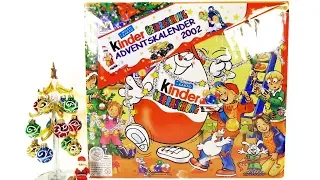 Раритетный Рождественский календарь 2002 года! 24 Kinder Surprise eggs Adventskalender 2002 unboxing