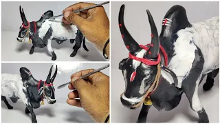 clay Sculpting: Bull making From Clay,Polymer clay, Clay art,Polymer clay tutorial,clay modelling