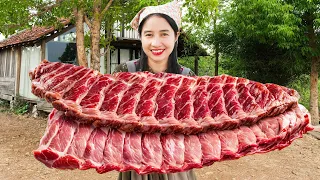 Cooking Delicious Ribs With A Crispy Crust And The Freshest Bread! | Alice Relax Cooking