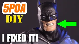 How to FIX McFarlane Toys DC Multiverse Hush Batman Mouth and Elbows - 5POA Custom Action Figure DIY