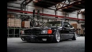 MERCEDES W126 SEC  BAGGED ON BBS RS