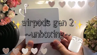 Apple Airpods 2nd gen unboxing 📦💎💗 *2022* | Aesthetic✨