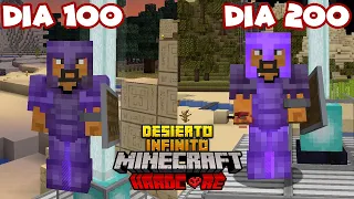 SOBREVIVÍ 200 DÍAS en MINECRAFT HARDCORE 1.18 en DESIERTO INFINITO