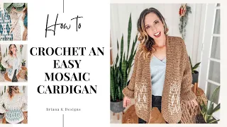 Wish Upon A Star Crochet Cardigan - Learn to Crochet an Easy Mosaic Cardigan