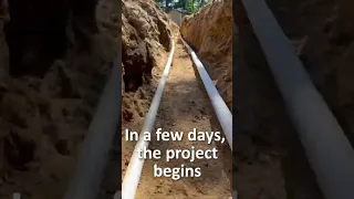 Digging a Big Trench for Electrical Conduit #shorts #excavator #heavyequipment #diy #timelapse