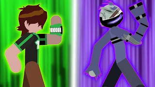 BEN 10 VS BENZARRO (STICK NODES) #ben10 #animation