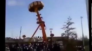 Shocking Amusement Ride Accident! Guy Falls Out (Uzbekistan) | Man Falls From Fairground Ride