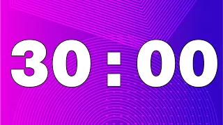 30:00 Countdown Timer - Geometric Harmony in Pink and Purple