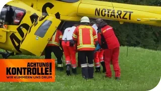 Schwerer Verkehrsunfall! Luftrettung mit Rettungshubschrauber | Achtung Kontrolle | kabel eins